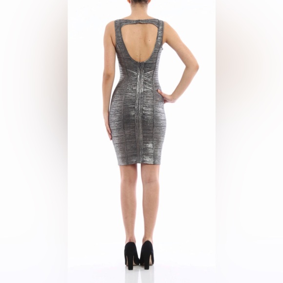 Herve leger metallic foil dress - Picture 5 of 10